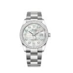 2025 Watch Datejust 126284RBR Stainless Steel White Gold Mother of Pearl Dial - Image 5