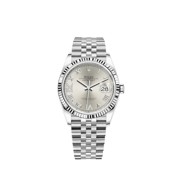 2025 Watch Datejust 126234 White Gold Stainless Steel Silver Dial Jubilee
