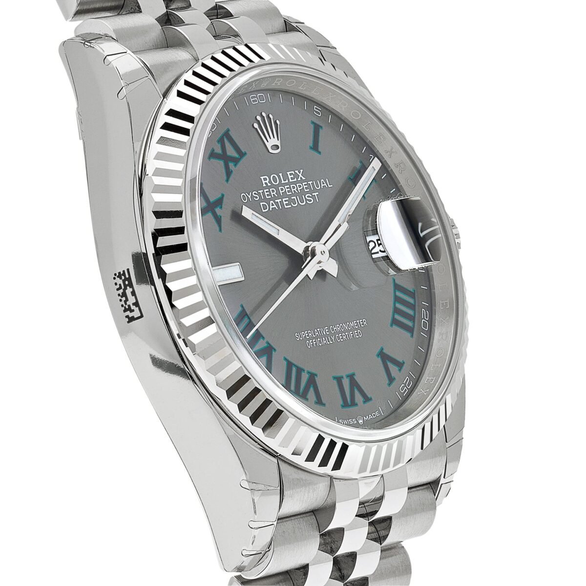2025 Watch Datejust 126234 White Gold Stainless Steel Slate 'Wimbledon' Dial Jubilee - Image 3