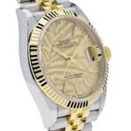 2025 Watch Datejust 126233 Stainless Steel Yellow Gold Palm Motif Dial Jubilee - Image 4