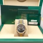 2025 Watch Datejust 126233 'Wimbledon' Stainless Steel Yellow Gold Slate Dial Jubilee (2021) - Image 6