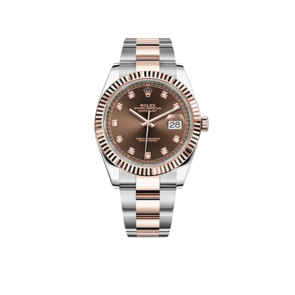 2025 Watch Datejust 126331 Rose Gold Stainless Steel Chocolate Diamond Dial