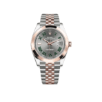 2025 Watch Datejust 126301 Stainless Steel Rose Gold Slate/Green Dial Jubilee