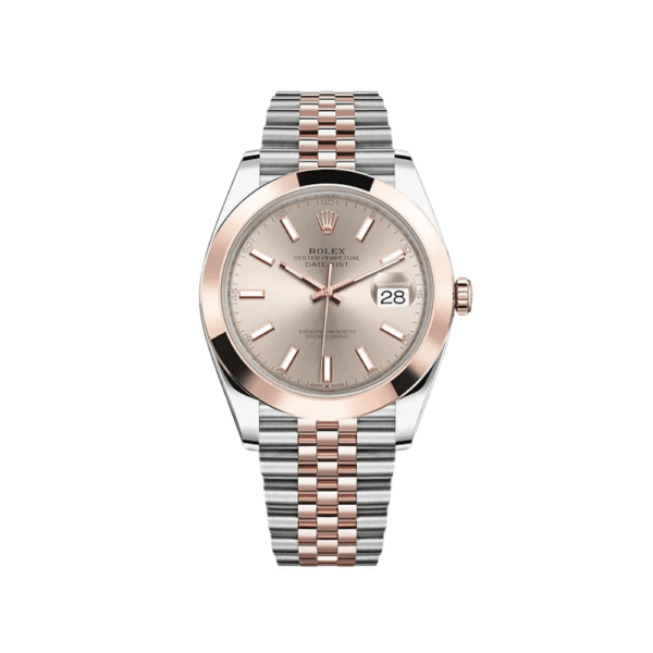 2025 Watch Datejust 126301 Stainless Steel Rose Gold Sundust Dial Jubilee