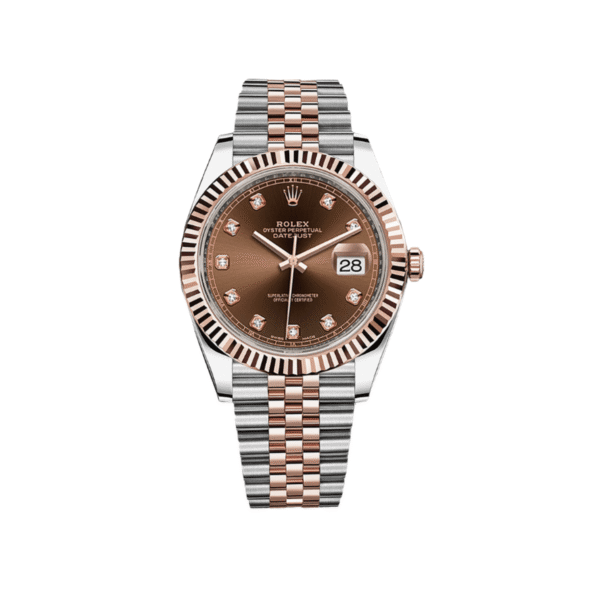 2025 Watch Datejust 126331 Rose Gold Stainless Steel Chocolate Diamond Dial Jubilee