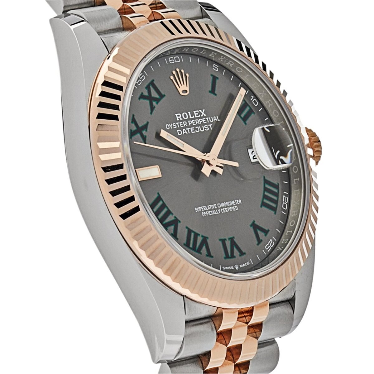 2025 Watch Datejust 126331 Rose Gold Stainless Steel Wimbledon Dial Jubilee - Image 1