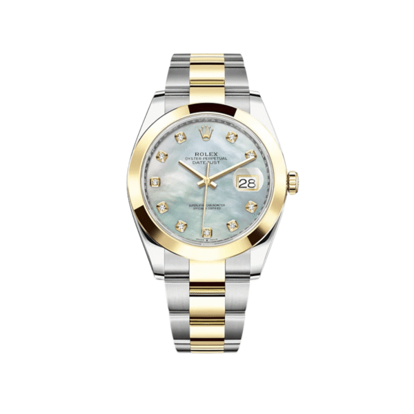 2025 Watch Datejust 126303 Stainless Steel Yellow Gold Mother of Pearl Diamond Dial