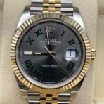 2025 Watch Datejust 126333 'Wimbledon' Yellow Gold Stainless Steel Slate Jubilee - Image 5