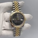 2025 Watch Datejust 126333 'Wimbledon' Yellow Gold Stainless Steel Slate Jubilee - Image 3
