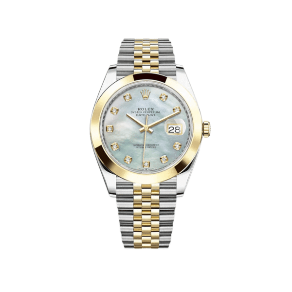 2025 Watch Datejust 126303 Stainless Steel Yellow Gold Mother of Pearl Diamond Dial Jubilee