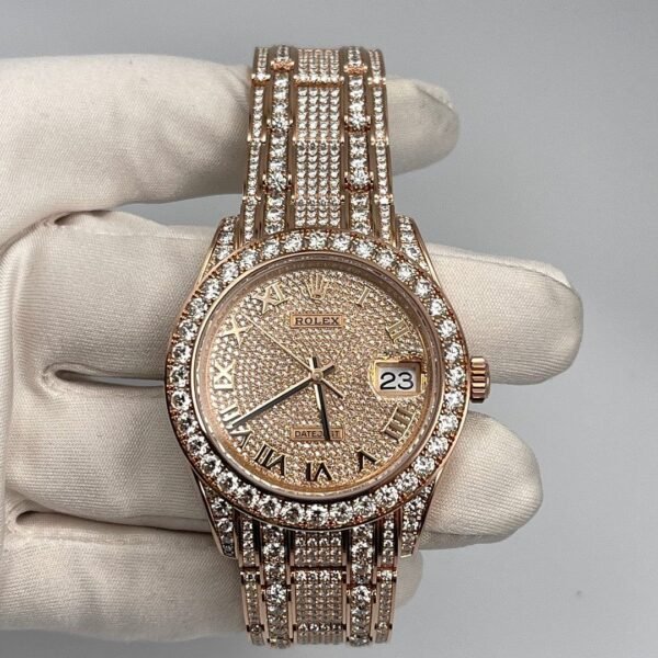 2025 Watch Datejust Pearlmaster 86405RBR Diamond Paved