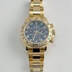 2025 Watch Daytona 116508 Yellow Gold Blue Racing Arabic Dial - Image 6
