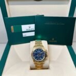 2025 Watch Daytona 116508 Yellow Gold Blue Racing Arabic Dial - Image 7