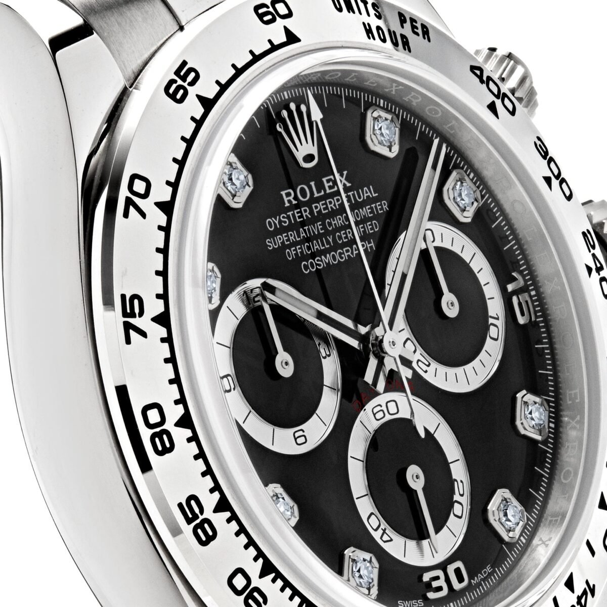 2025 Watch Daytona 116509 White Gold Black Diamond Dial - Image 1