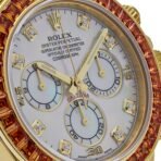 2025 Watch Daytona 116578SACO Yellow Gold Sapphire Bezel Mother Of Pearl Dial (2019) - Image 7