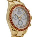 2025 Watch Daytona 116578SACO Yellow Gold Sapphire Bezel Mother Of Pearl Dial (2019) - Image 2