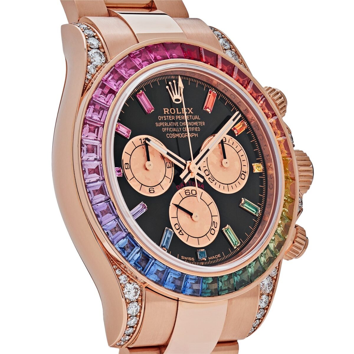 2025 Watch Daytona 116595RBOW 'Rainbow' Rose Gold Black Dial Sapphire Bezel - Image 8