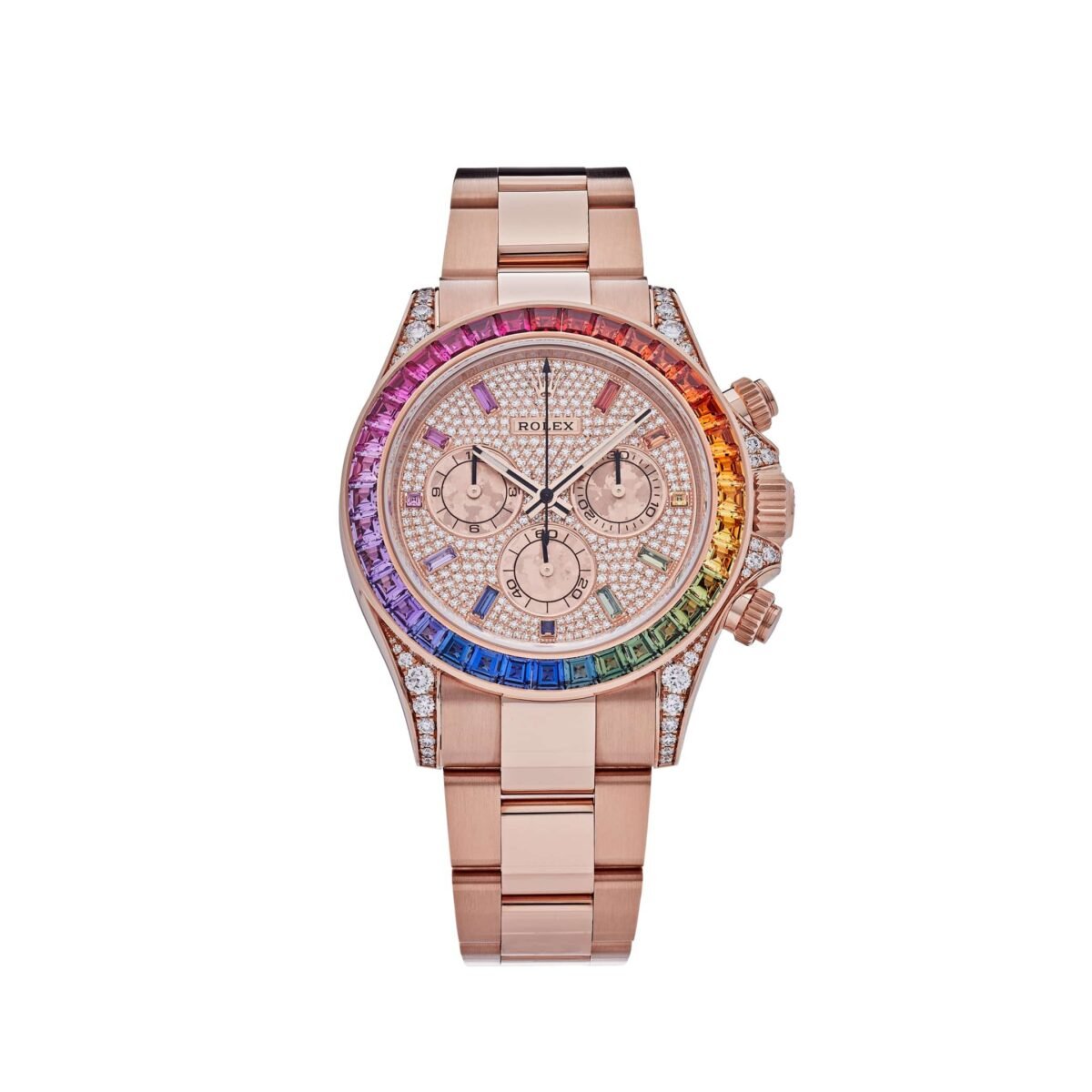 2025 Watch Daytona 116595RBOW 'Rainbow' Rose Gold Pave Diamond Dial Sapphire Bezel (2022) - Image 5