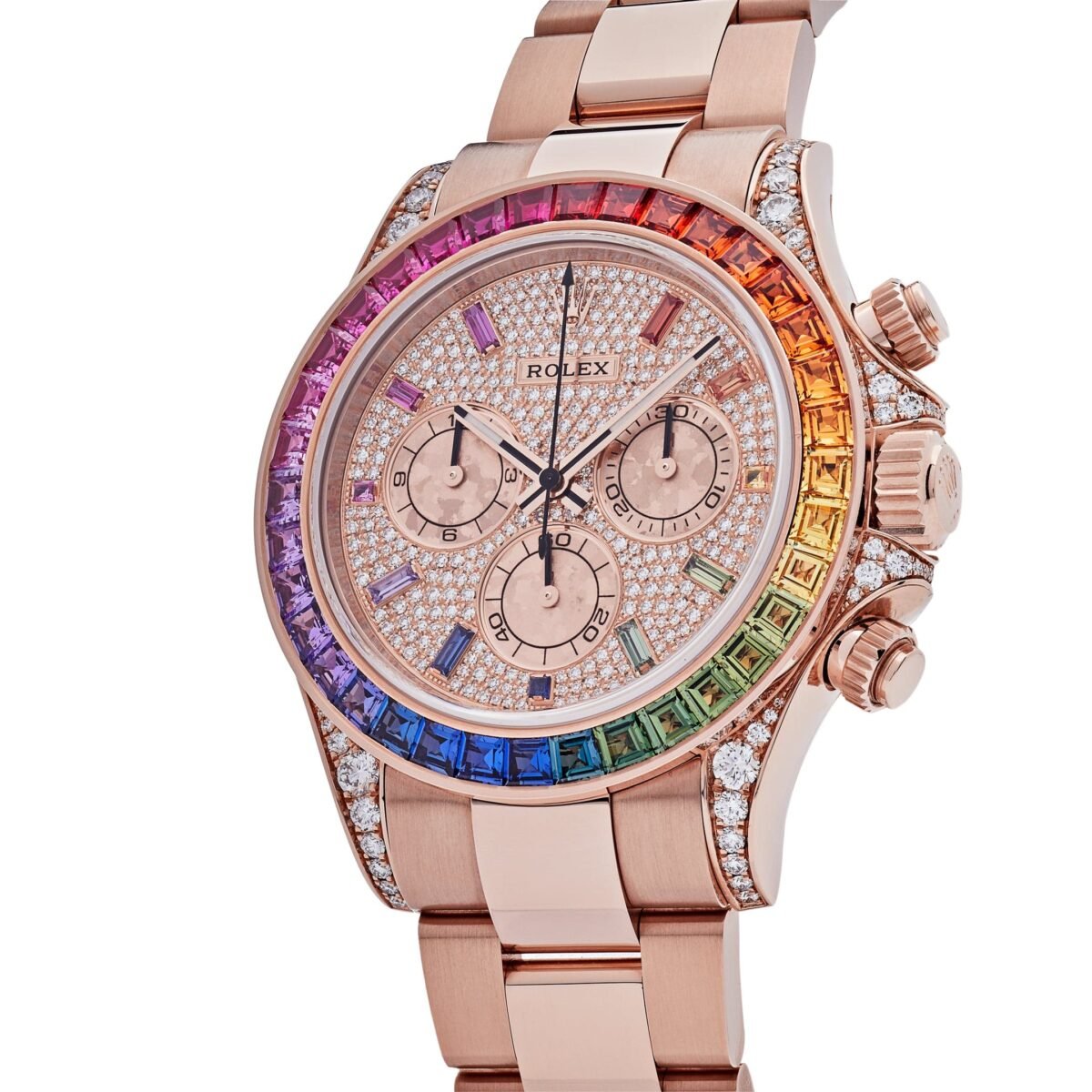 2025 Watch Daytona 116595RBOW 'Rainbow' Rose Gold Pave Diamond Dial Sapphire Bezel (2022) - Image 9