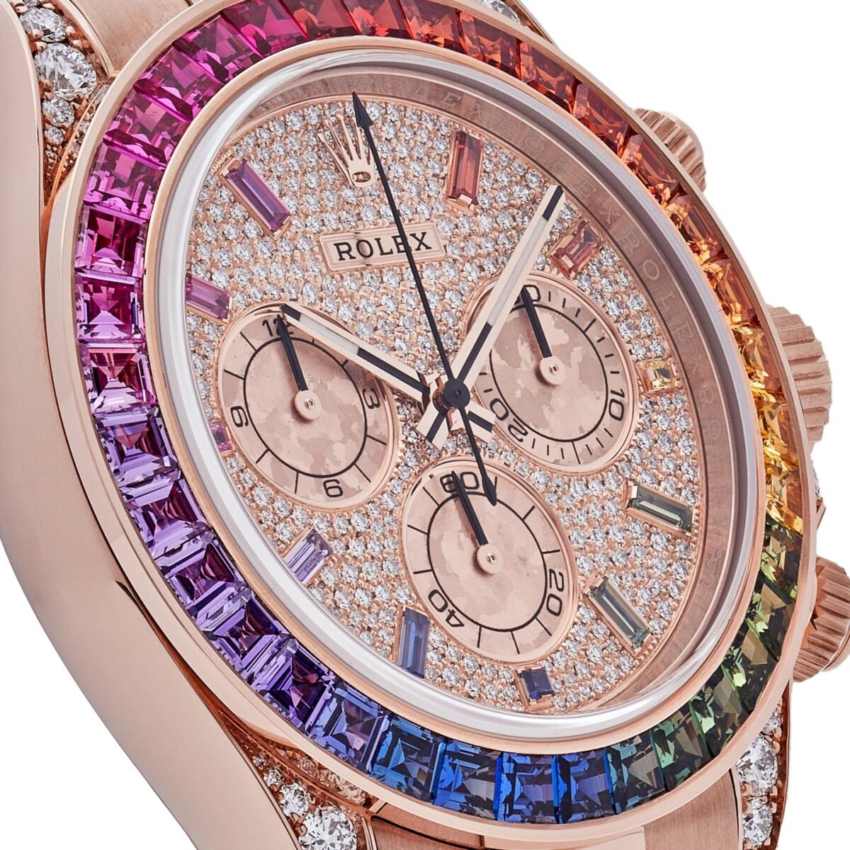 2025 Watch Daytona 116595RBOW 'Rainbow' Rose Gold Pave Diamond Dial Sapphire Bezel (2022) - Image 1