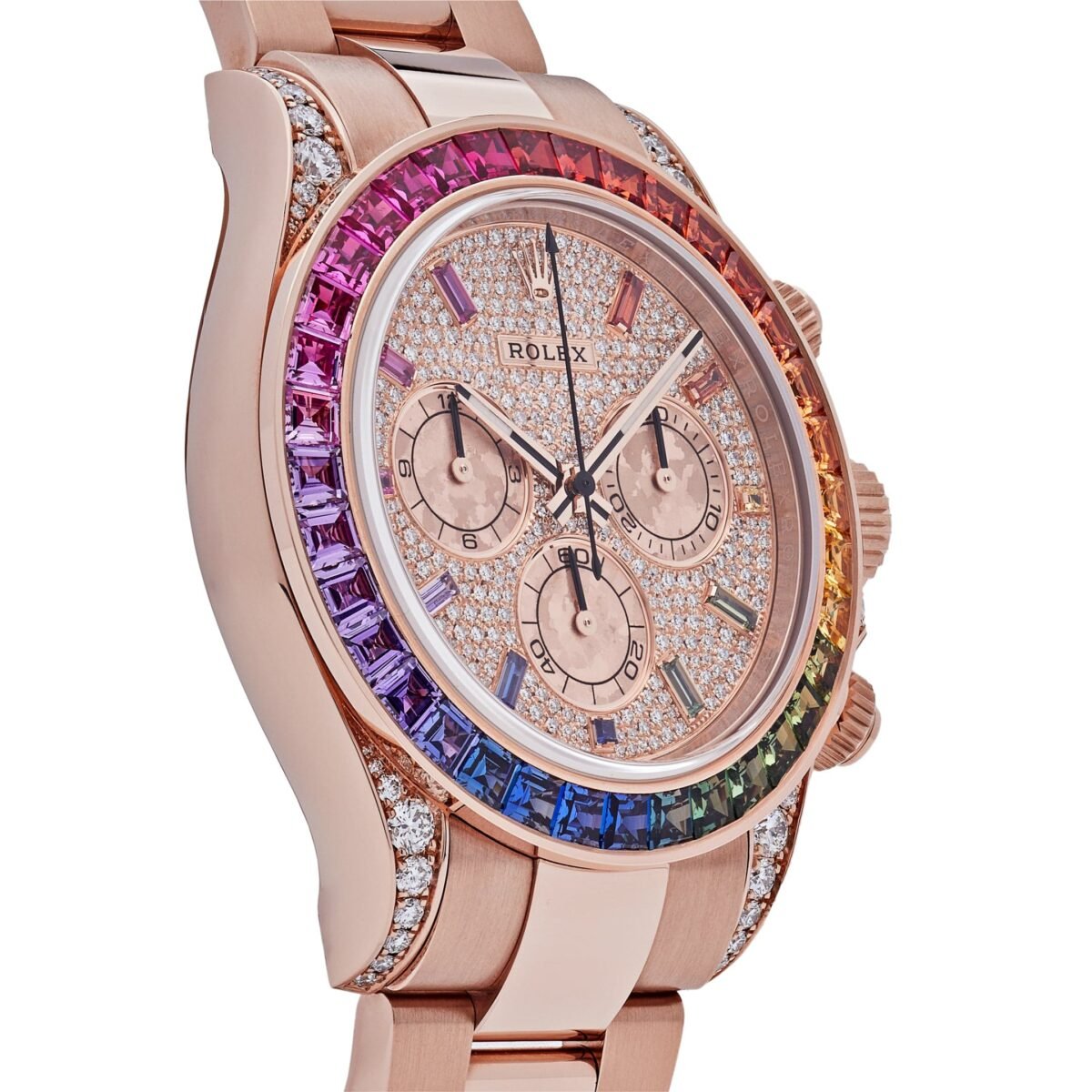 2025 Watch Daytona 116595RBOW 'Rainbow' Rose Gold Pave Diamond Dial Sapphire Bezel (2022) - Image 7