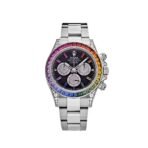 2025 Watch Daytona 116599RBOW 'Rainbow' White Gold Black Dial Sapphire Bezel (2023) - Image 7