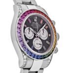 2025 Watch Daytona 116599RBOW 'Rainbow' White Gold Black Dial Sapphire Bezel (2023) - Image 5