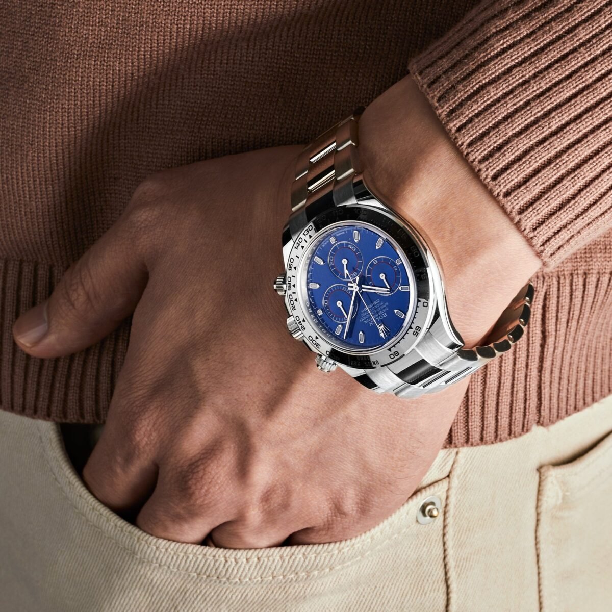 2025 Watch Daytona 116509 White Gold Blue Dial - Image 2