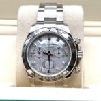 2025 Watch Daytona 116509 White Gold Mother Of Pearl Diamond Dial - Image 6