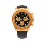 2025 Watch Daytona 116588SACO Yellow Gold Orange Sapphire Bezel Black Diamond Dial