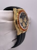 2025 Watch Daytona 116588SACO Yellow Gold Orange Sapphire Bezel Black Diamond Dial - Image 5