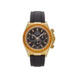 2025 Watch Daytona 116588SACO Yellow Gold Orange Sapphire Bezel Black Diamond Dial - Image 4