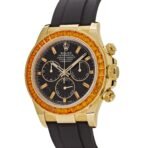 2025 Watch Daytona 116588SACO Yellow Gold Orange Sapphire Bezel Black Diamond Dial - Image 3