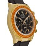 2025 Watch Daytona 116588SACO Yellow Gold Orange Sapphire Bezel Black Diamond Dial - Image 2