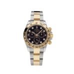 2025 Watch Daytona 116503 Yellow Gold Stainless Steel Black Diamond Dial - Image 2