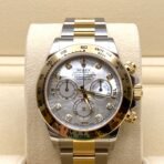 2025 Watch Daytona 116503 Yellow Gold Stainless Steel Mother of Pearl Diamond Dial - Image 4