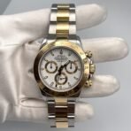 2025 Watch Daytona 116523 Stainless Steel Yellow Gold White Dial - Image 4