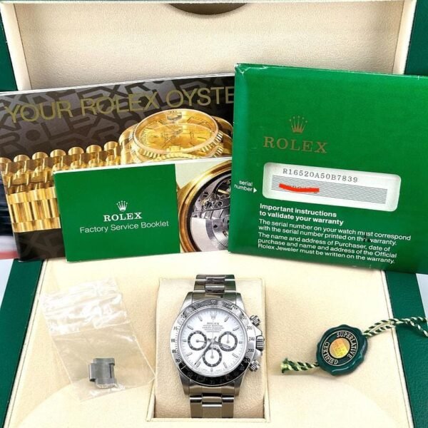 2025 Watch Daytona 16520 Zenith Movement Stainless Steel White Dial