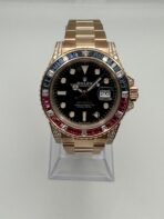 2025 Watch GMT-Master II 1267555SARU 'SARU' Rose Gold Black Dial Diamond Bezel - Image 5