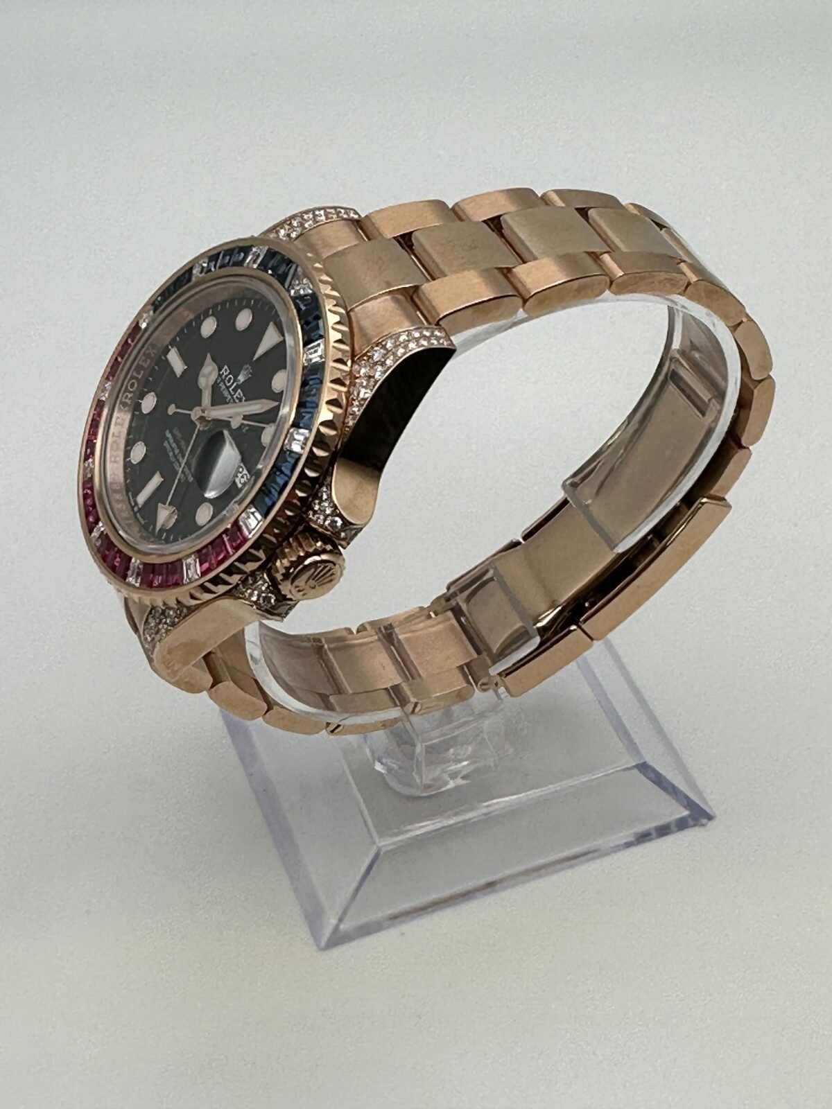 2025 Watch GMT-Master II 1267555SARU 'SARU' Rose Gold Black Dial Diamond Bezel - Image 4
