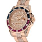 2025 Watch GMT-Master II 126755SARU Rose Gold Sapphire and Ruby Diamond Pave - Image 3