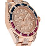 2025 Watch GMT-Master II 126755SARU Rose Gold Sapphire and Ruby Diamond Pave - Image 2