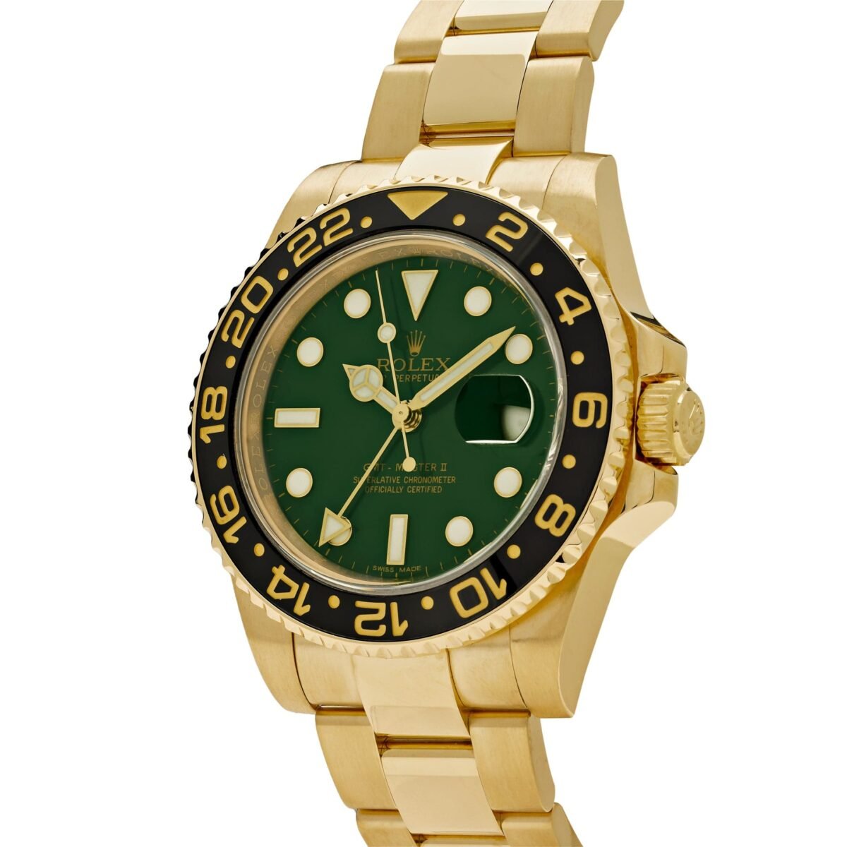 2025 Watch GMT-Master II 116718 Yellow Gold Green Dial Black Bezel - Image 5
