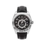 2025 Watch Sky-Dweller 326139 White Gold Black Dial Leather Strap - Image 5