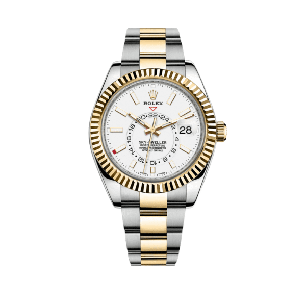 2025 Watch Sky-Dweller 326933 Stainless Steel Yellow Gold White Dial (2022)