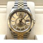 2025 Watch Sky-Dweller 326933 Stainless Steel Yellow Gold Champagne Dial