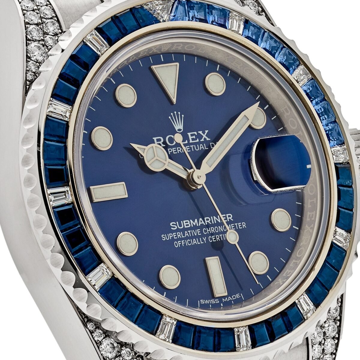 2025 Watch Submariner Date 116659SABR White Gold Blue Dial Sapphire Diamond Bezel (2019) - Image 9