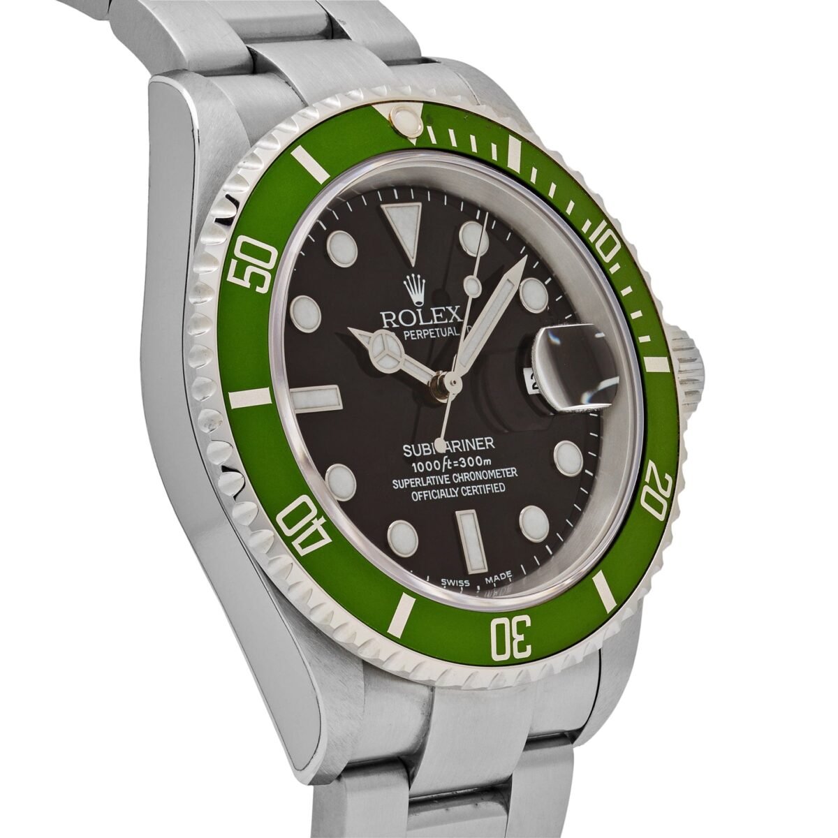 2025 Watch Submariner Date 16610LV 'Kermit' Bezel Flat 4 Stainless Steel Black Dial Oyster (2003) - Image 5