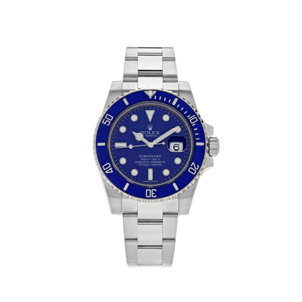 2025 Watch Submariner Date 116619LB White Gold Blue Dial Blue Bezel - Image 4