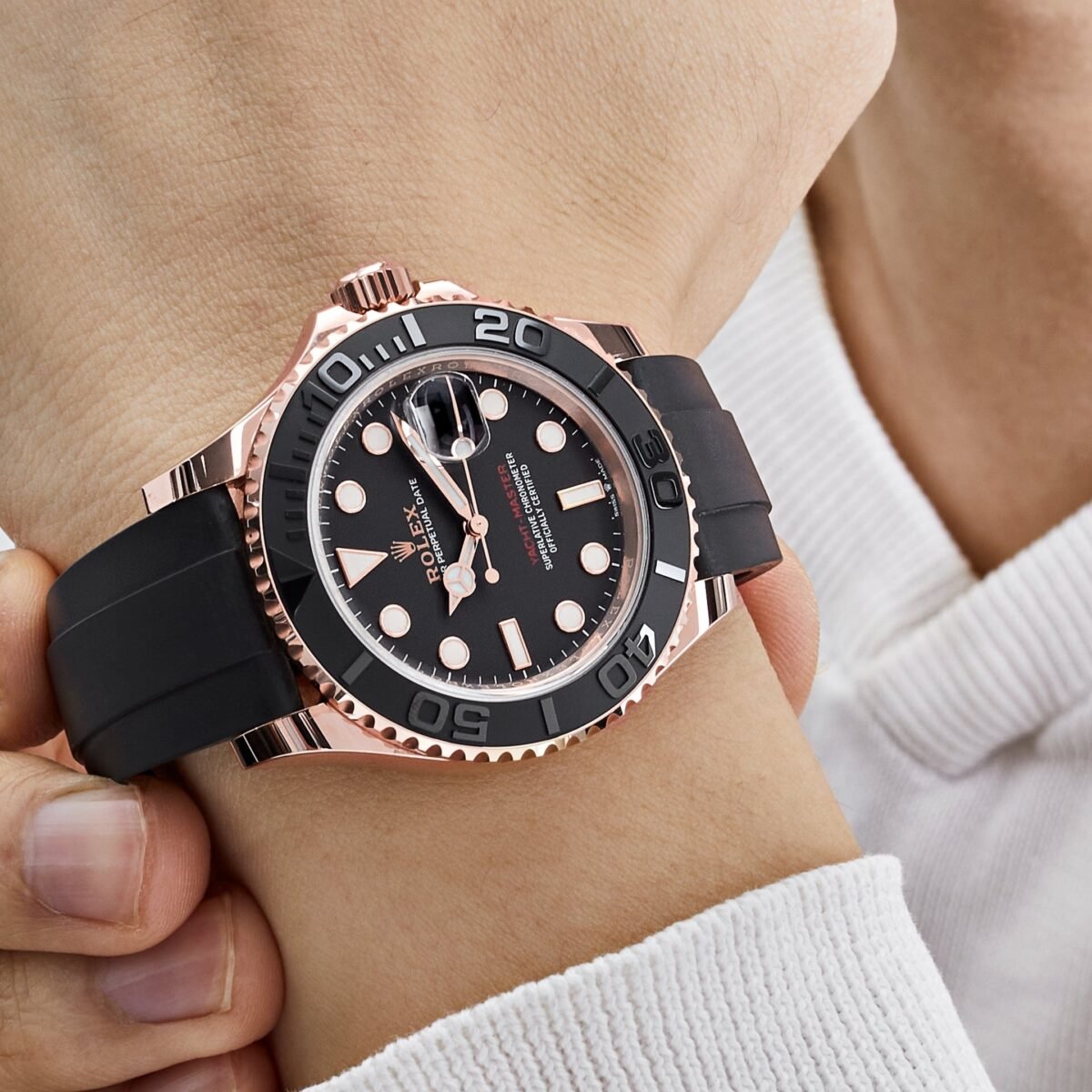 2025 Watch Yacht-Master 126655 Rose Gold Black Dial (2020) - Image 8
